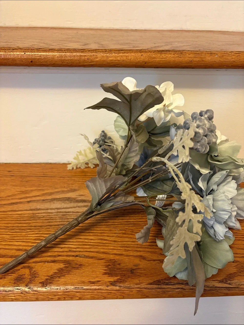 Blue Gray Artificial Flower Bouquet - Home Accents